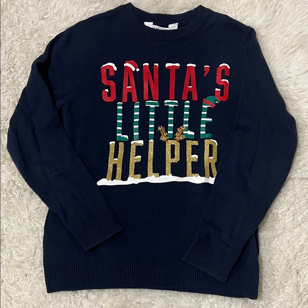 GUC - Kids Navy 'Santa's Little Helper' Sweater Knitwear